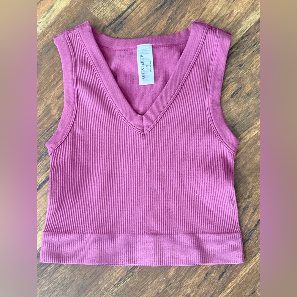 One Step Ahead Rose Pink Knit Top